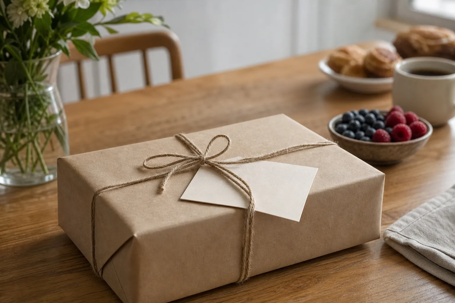 Paket inför en födelsedag.