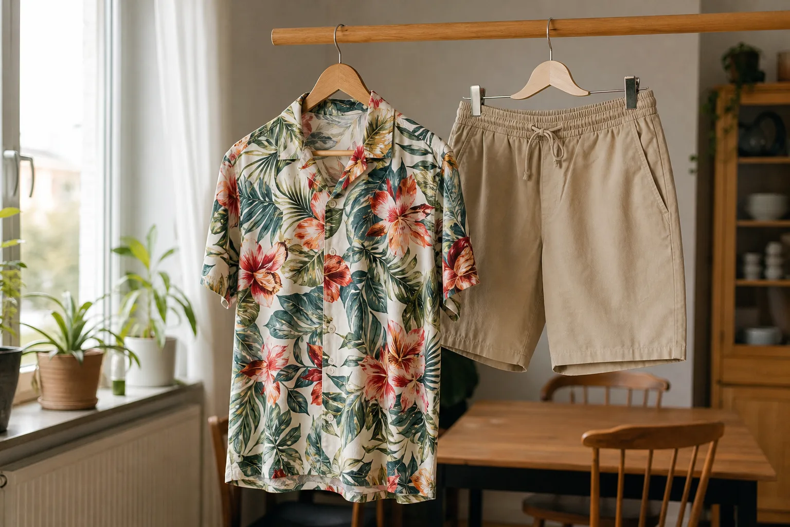 Kläder inför en Hawaiifest.