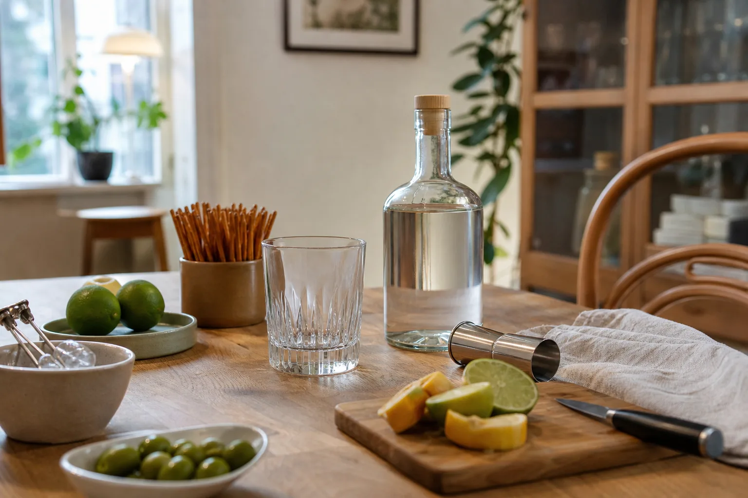 Förberedelser inför en drinkkväll