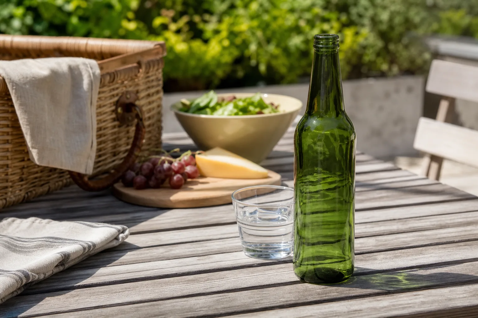 Förberedelser inför en picknick.