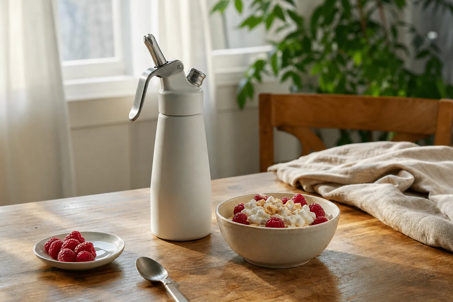 Förberedelser inför en dessert