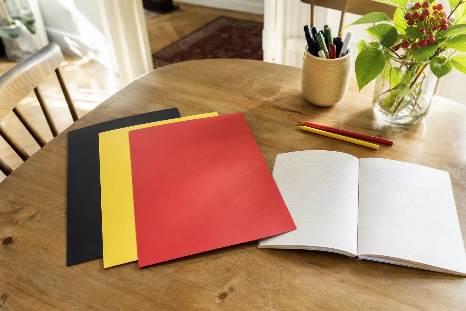 Material inför en geografistund.