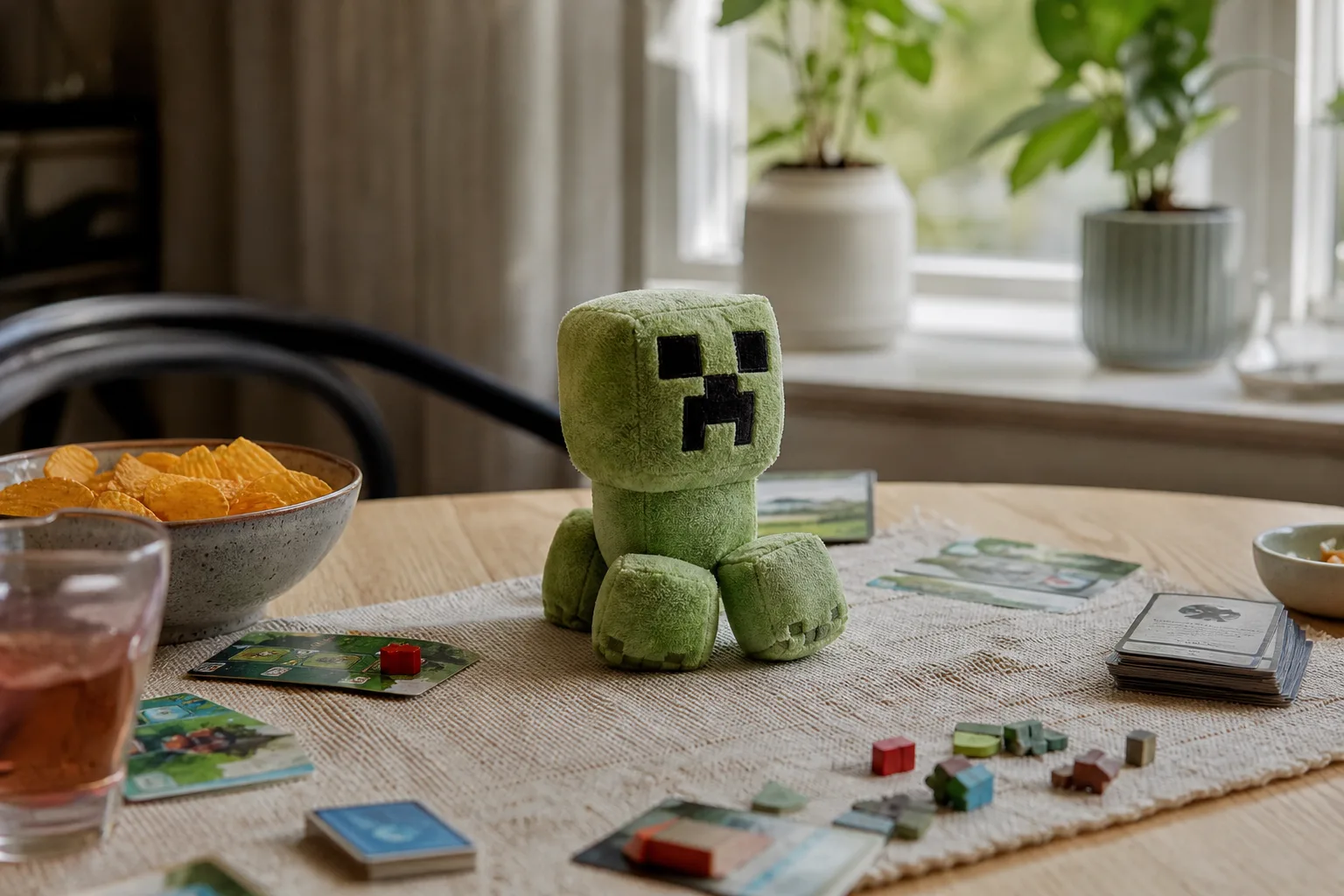 Mjukdjur inför en spelstund.
