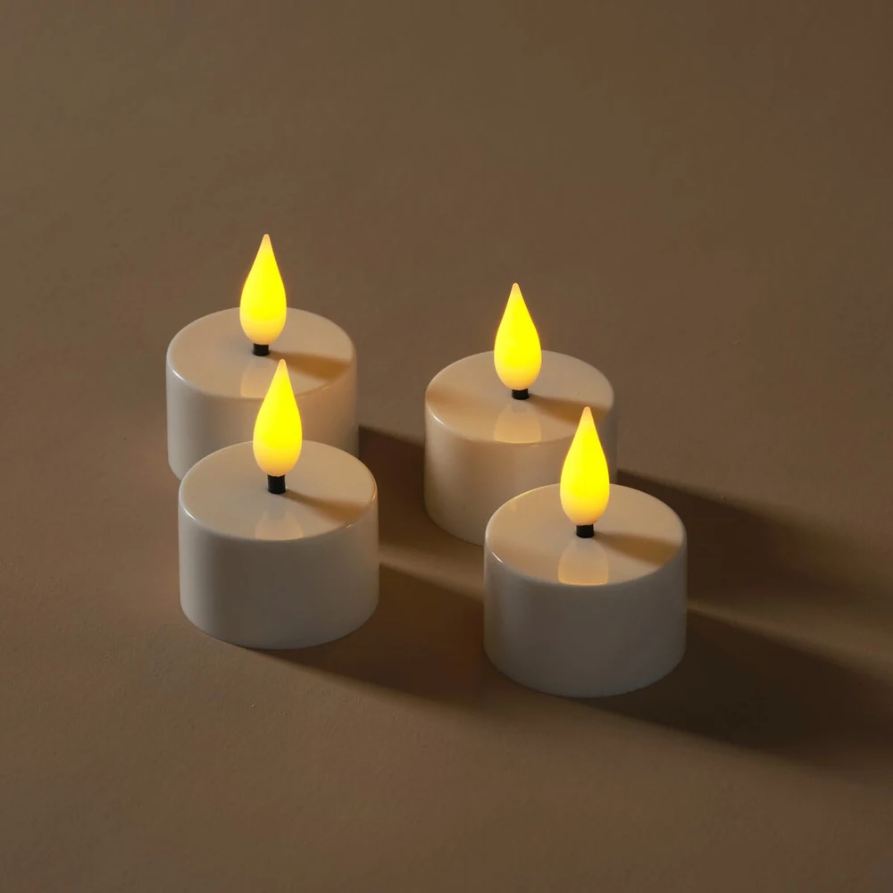 Värmeljus LED uppladdningsbara 4-pack Northlight