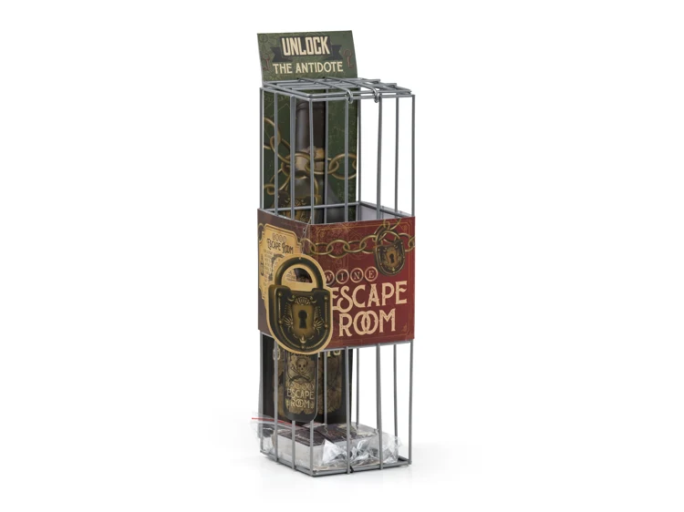 Escape Room-spel för vinflaska