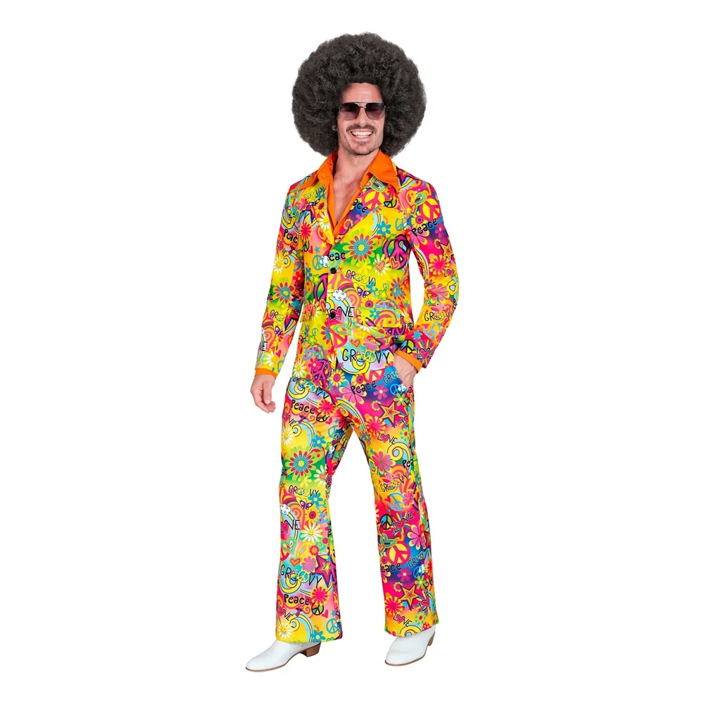 60-tals Flower Power Kostym Maskeraddräkt-Small