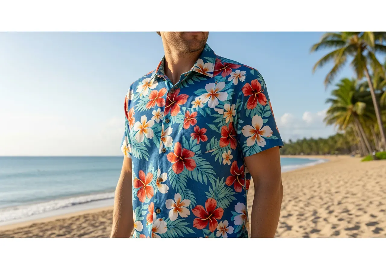 Hawaii kläder herr på stranden