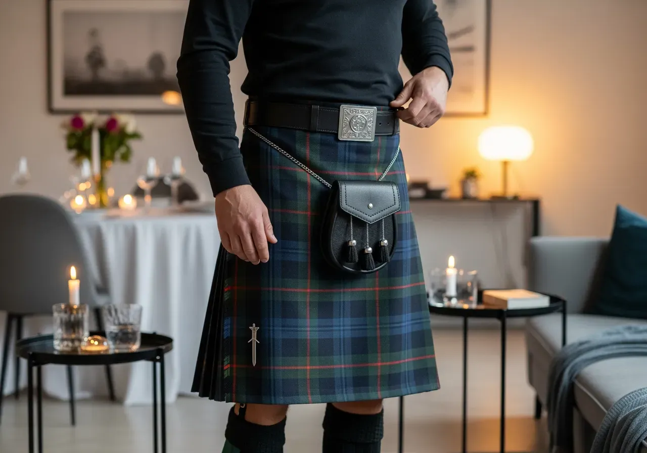 Skotskrutig kjol i vardag och fest