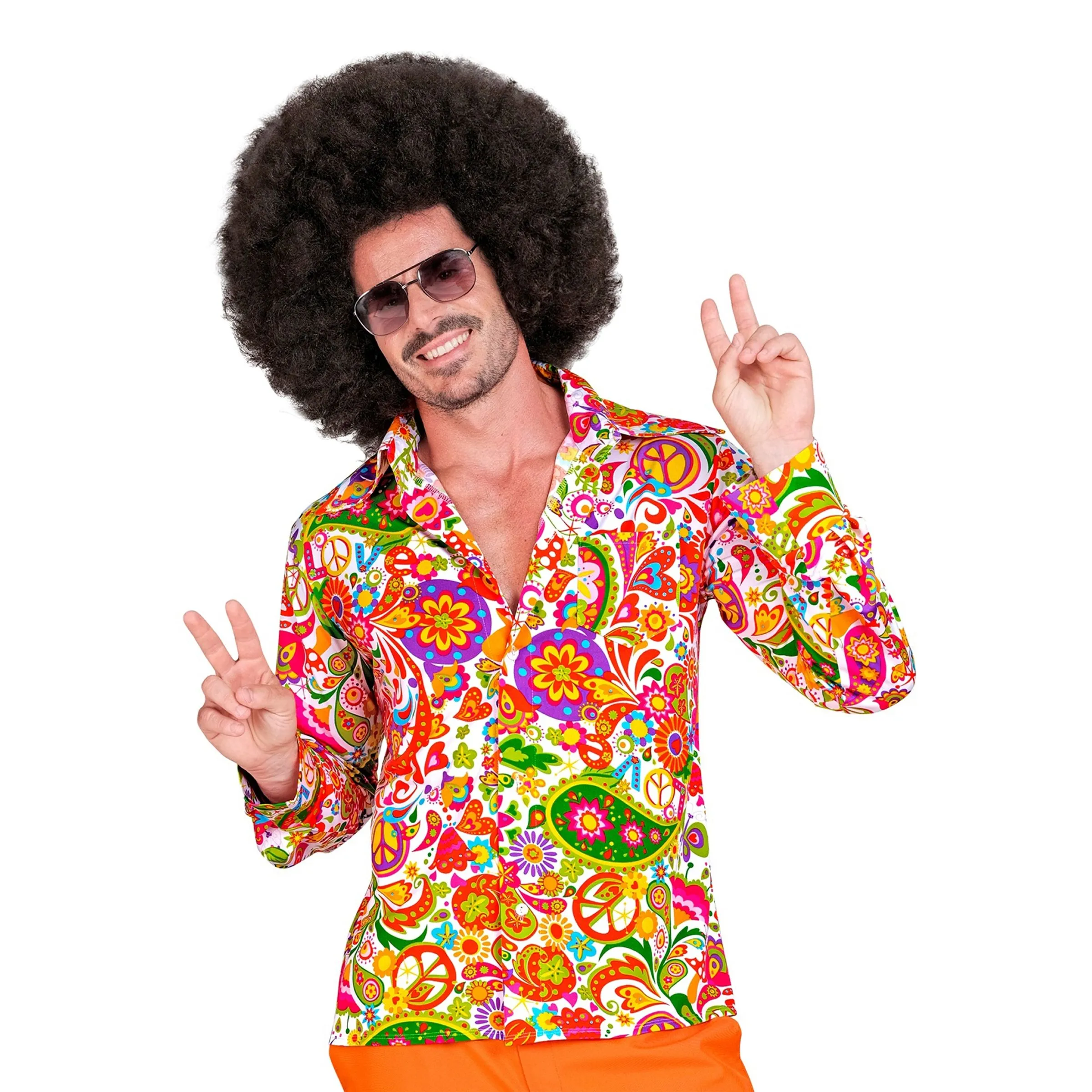 60-tals Hippie Skjorta Herr