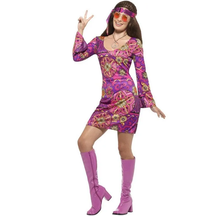 60-tals Woodstock Hippie Maskeraddräkt