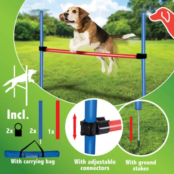Agility Hinderpinnar för hundträning 80 cm 3-pack