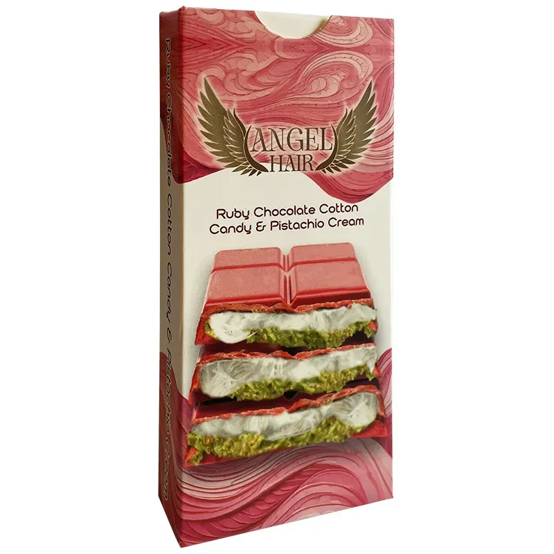 Angel Hair Chocolate Cotton Candy & Pistachio Cream Ruby 80 gram