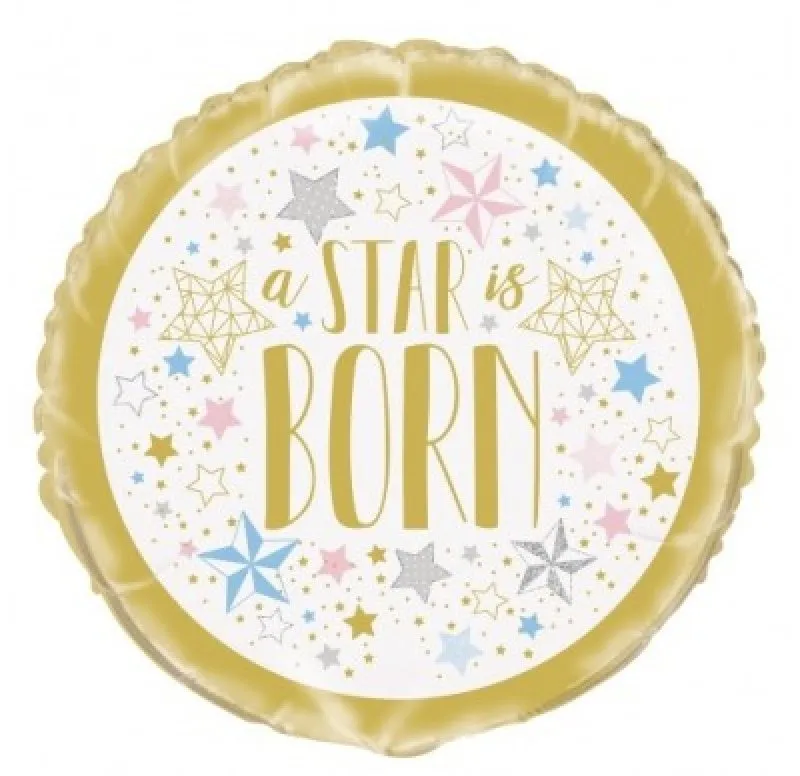 Baby Shower stjärna heliumballong