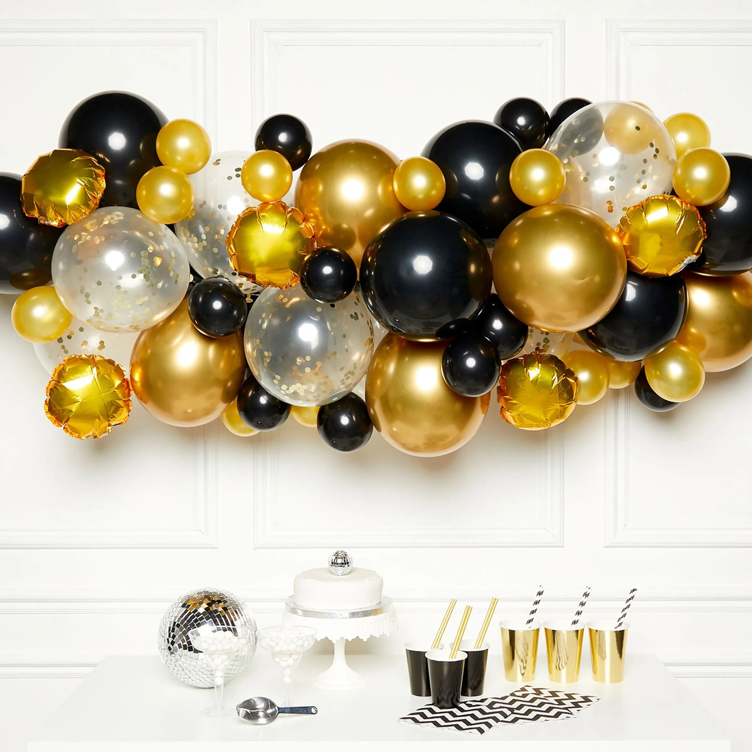 Ballongbåge Guld/Svart