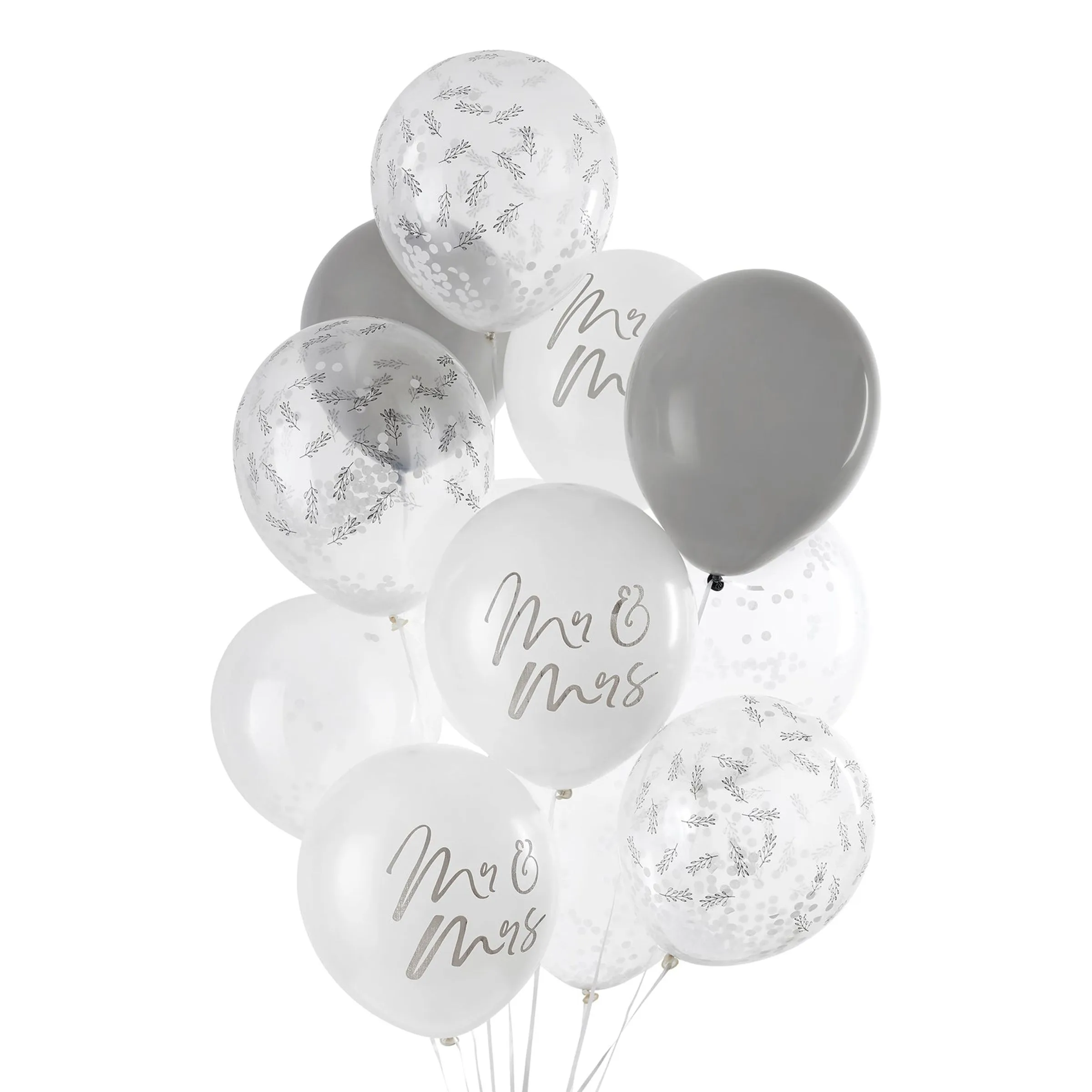 Ballongkit Mr & Mrs - 12-pack
