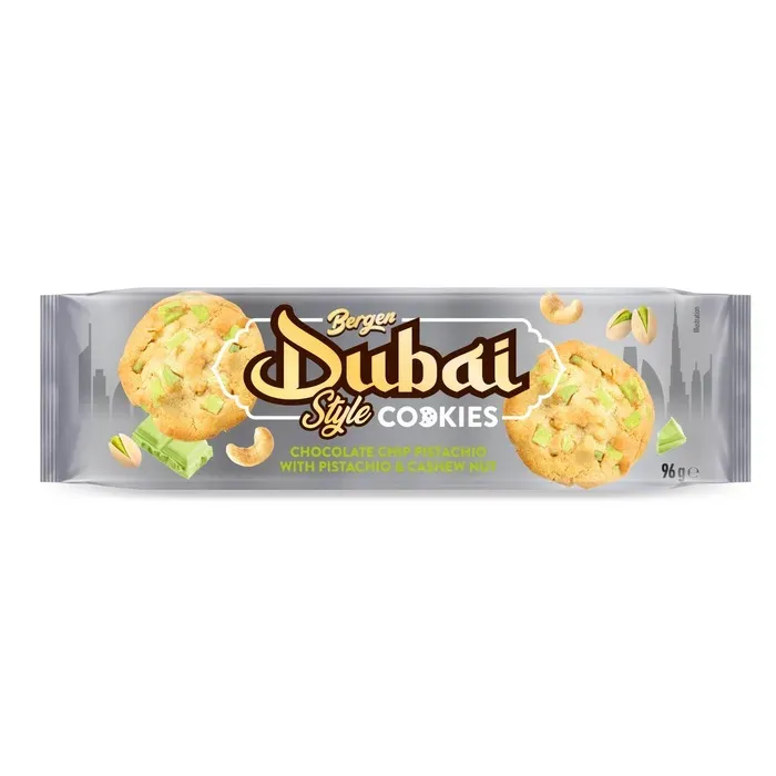 Bergen Dubai Style Chocolate Chip Pistachio Cookies 96 gram