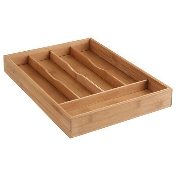 Besticklåda i Bambu, Låg, SMALL CUTLERY HOLDER, 34 x 25 x H 4,3 cm, Na