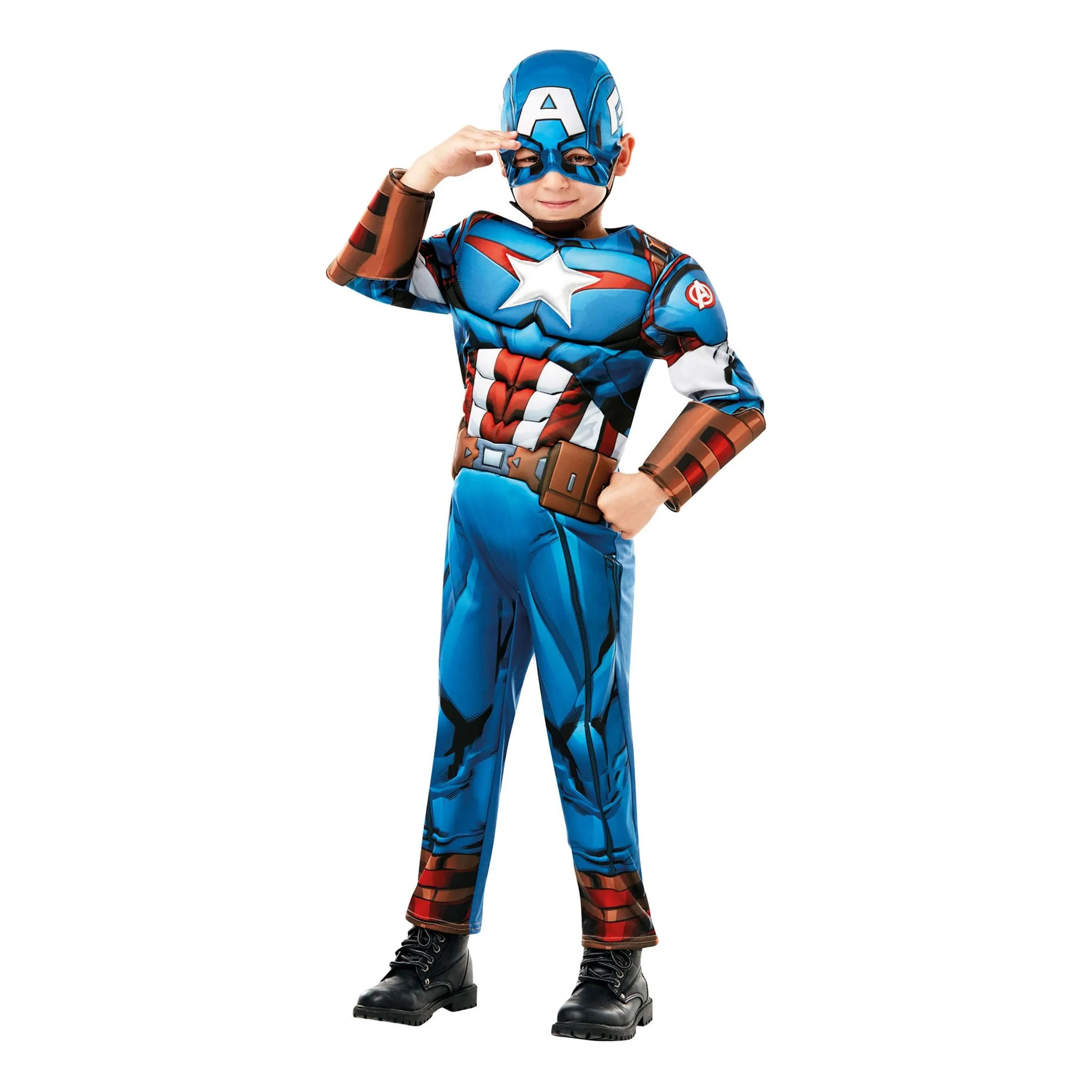 Captain America Deluxe Barn Maskeraddräkt