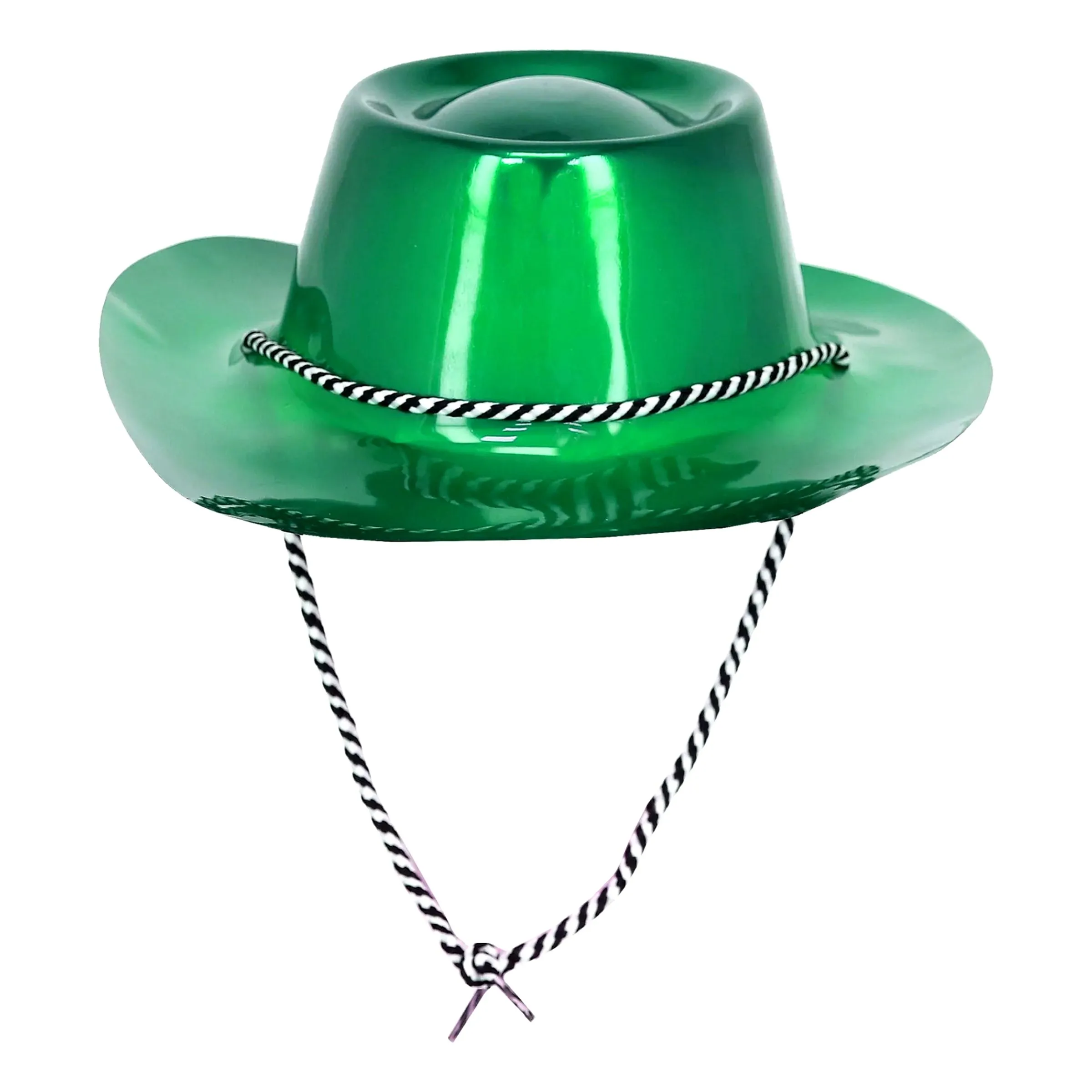 Cowboyhatt i Plast Grön Metallic