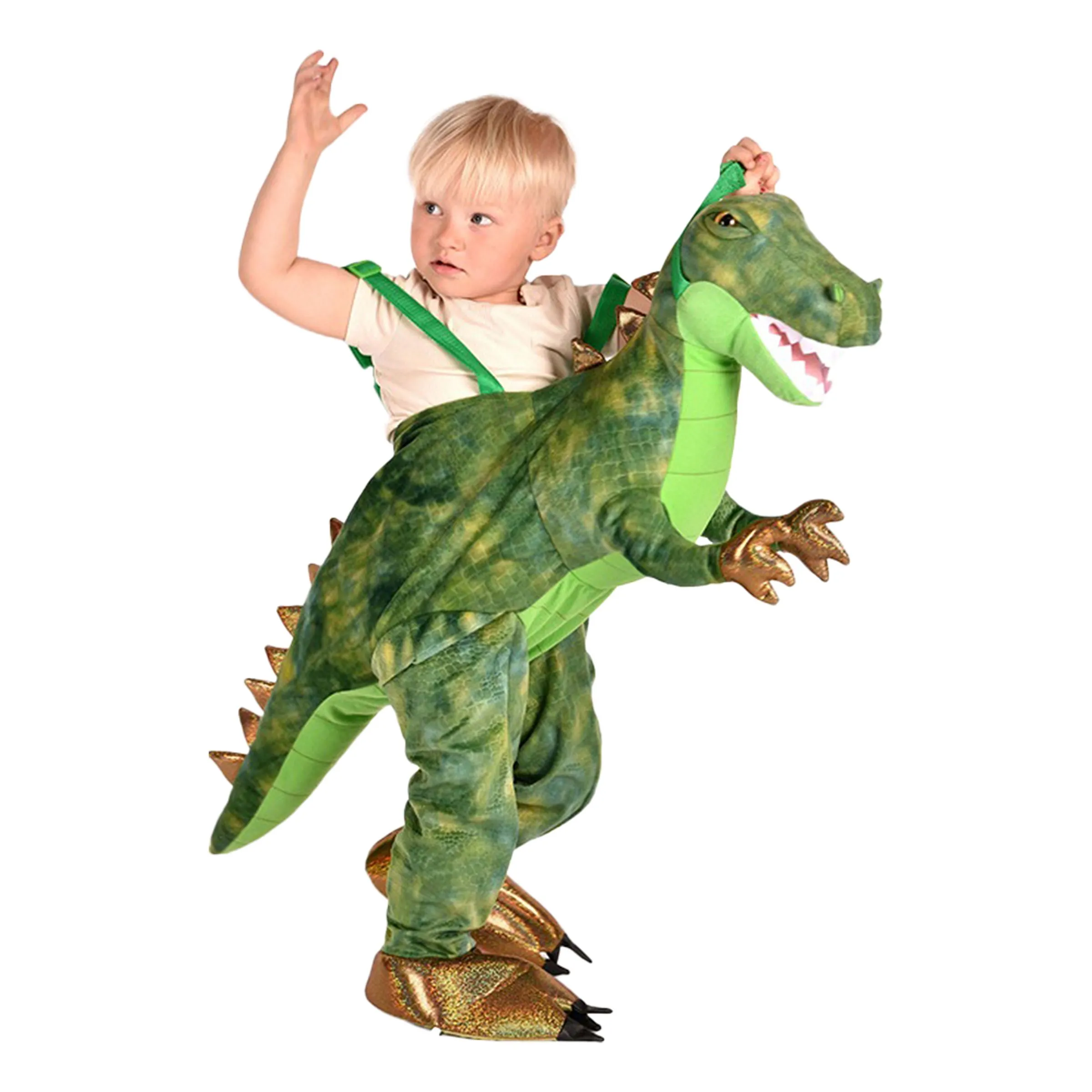 Dinosaurie Barn Ridande Maskeraddräkt