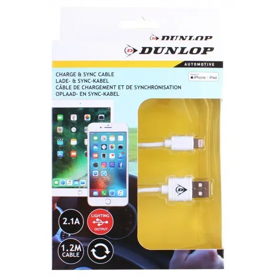 Dunlop iPhone-laddare 120 cm