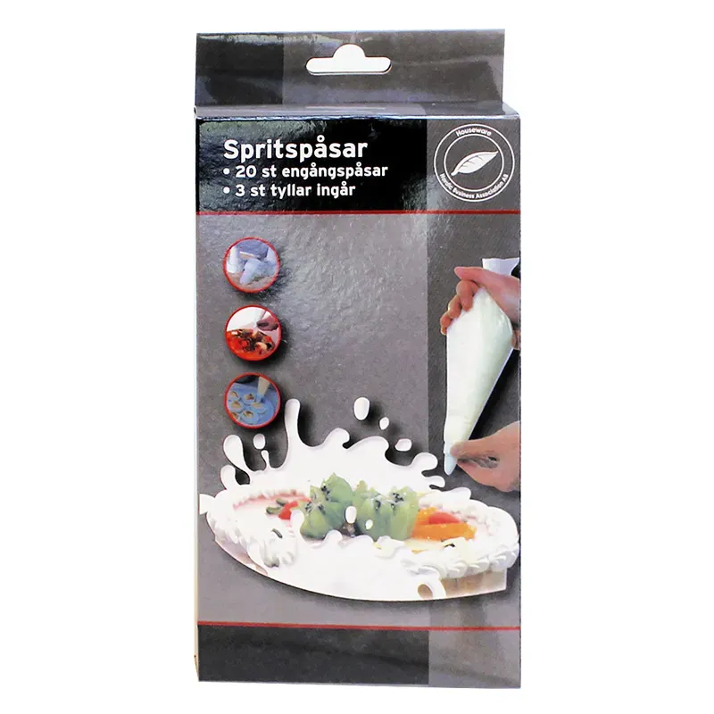 Engångsspritspåsar inklusive 3 tyllar 20-pack