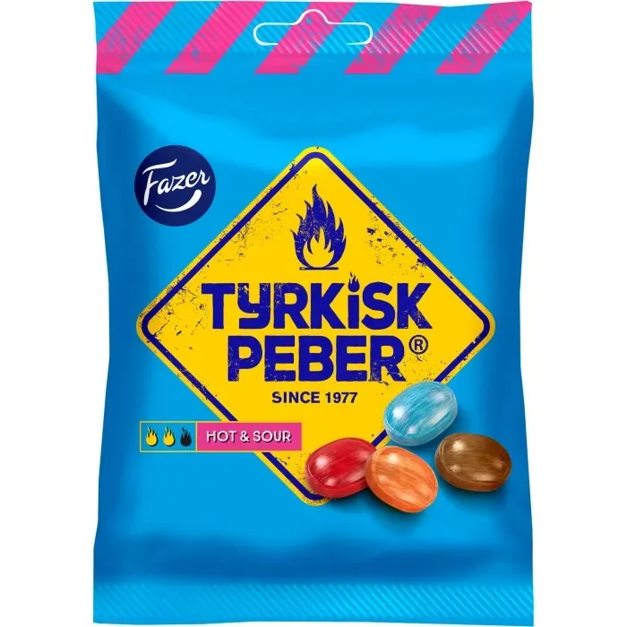 Fazer Tyrkisk Peber Hot & Sour 150 gram