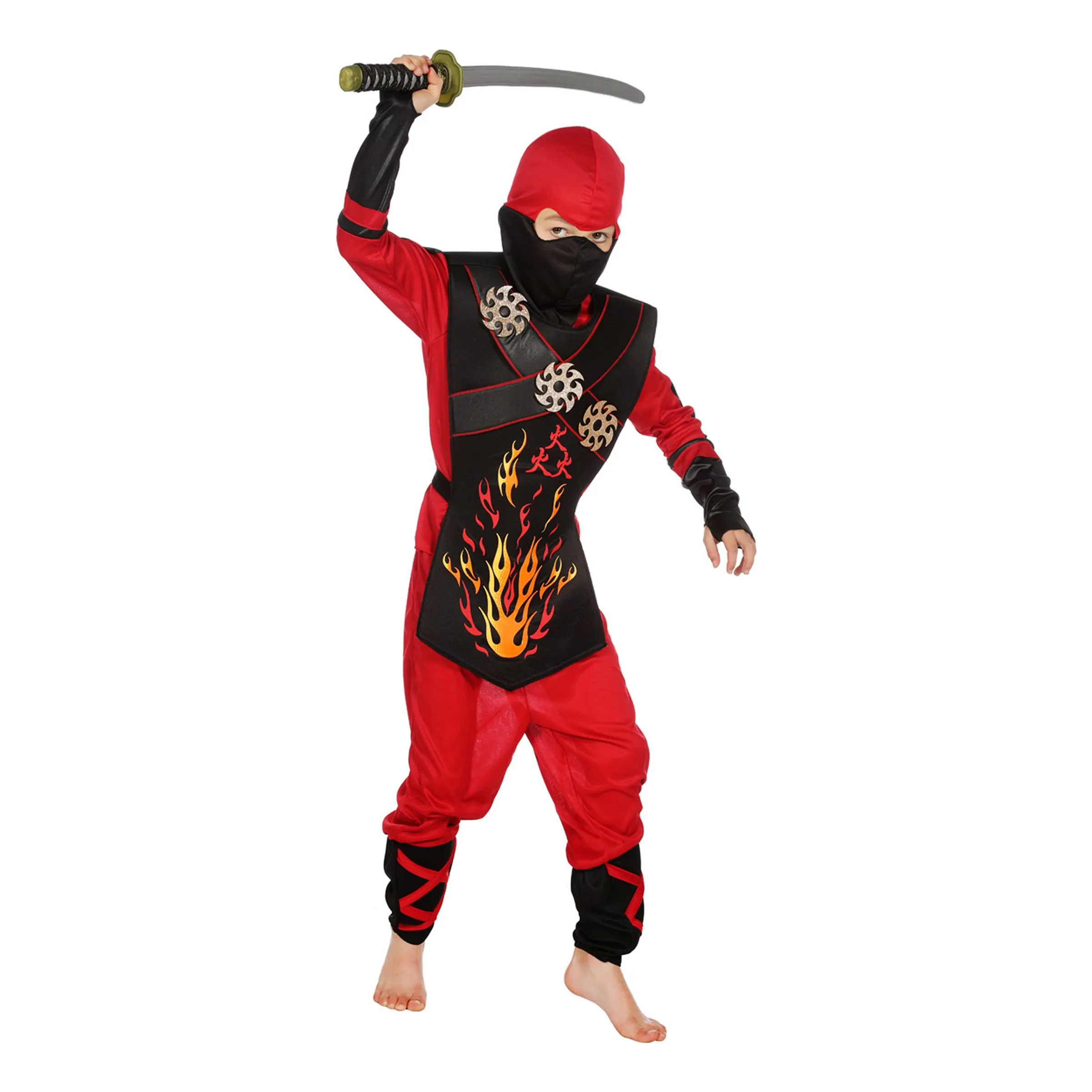 Fire Ninja Barn Maskeraddräkt
