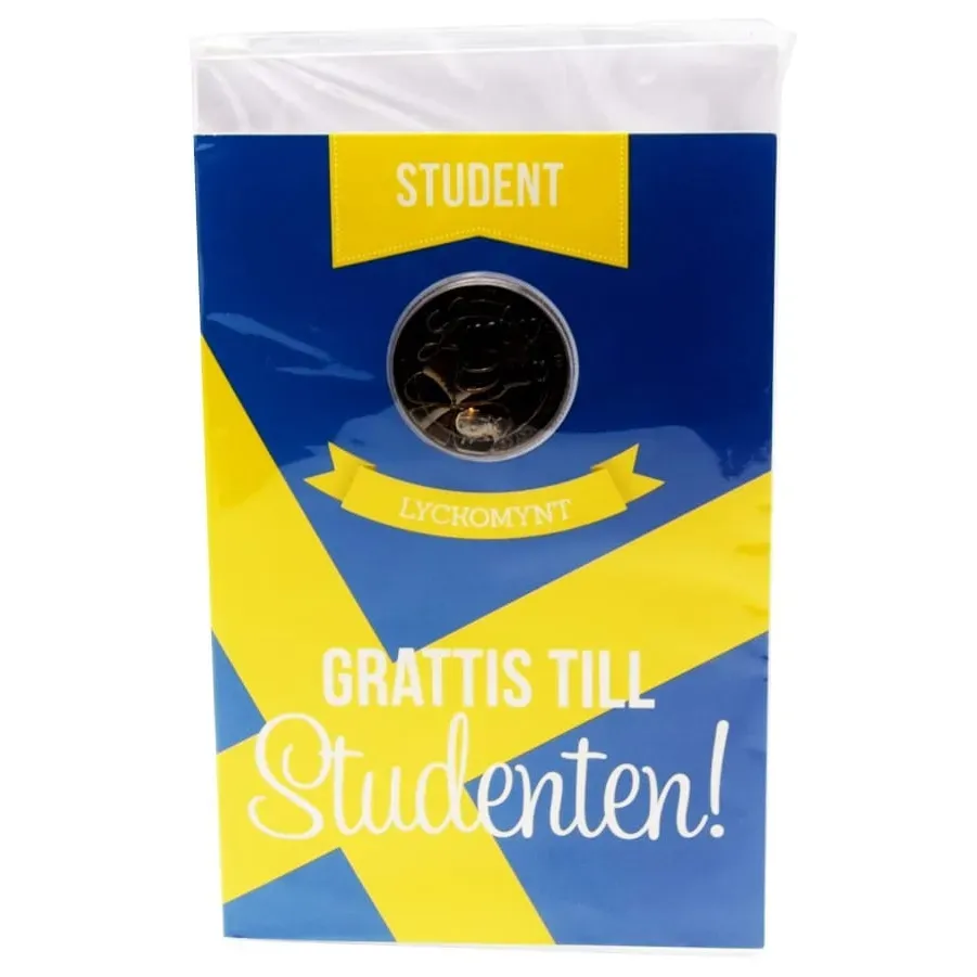 Grattiskort till Studenten med Lyckomynt