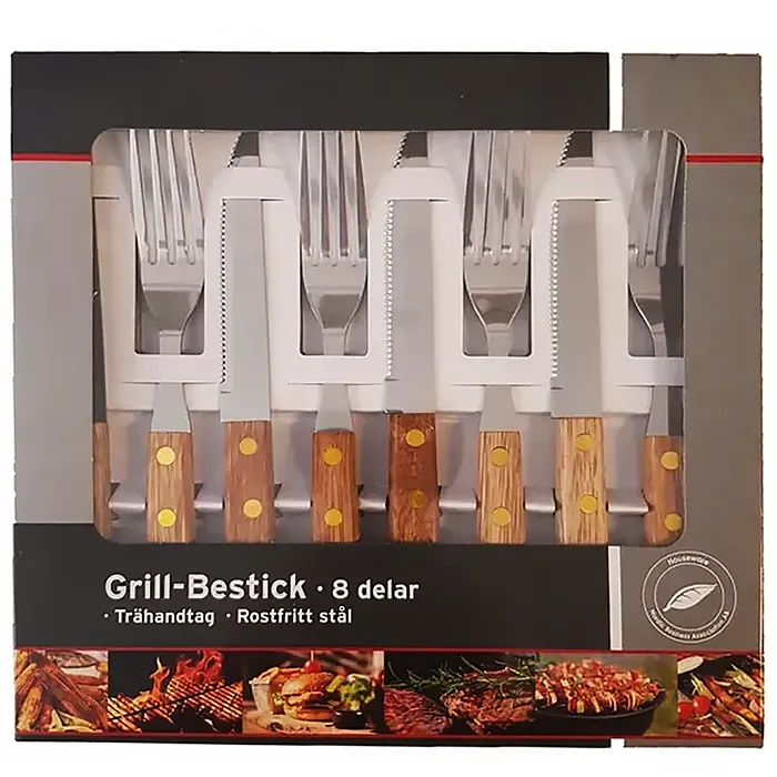Grillbestick med Trähandtag 8 Delar