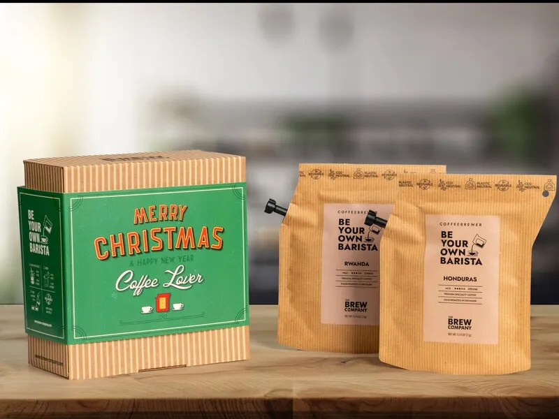 Grower's Cup Merry Christmas Presentask med Kaffe