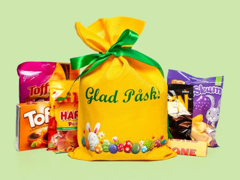 Gul Påsksäck med Godis
