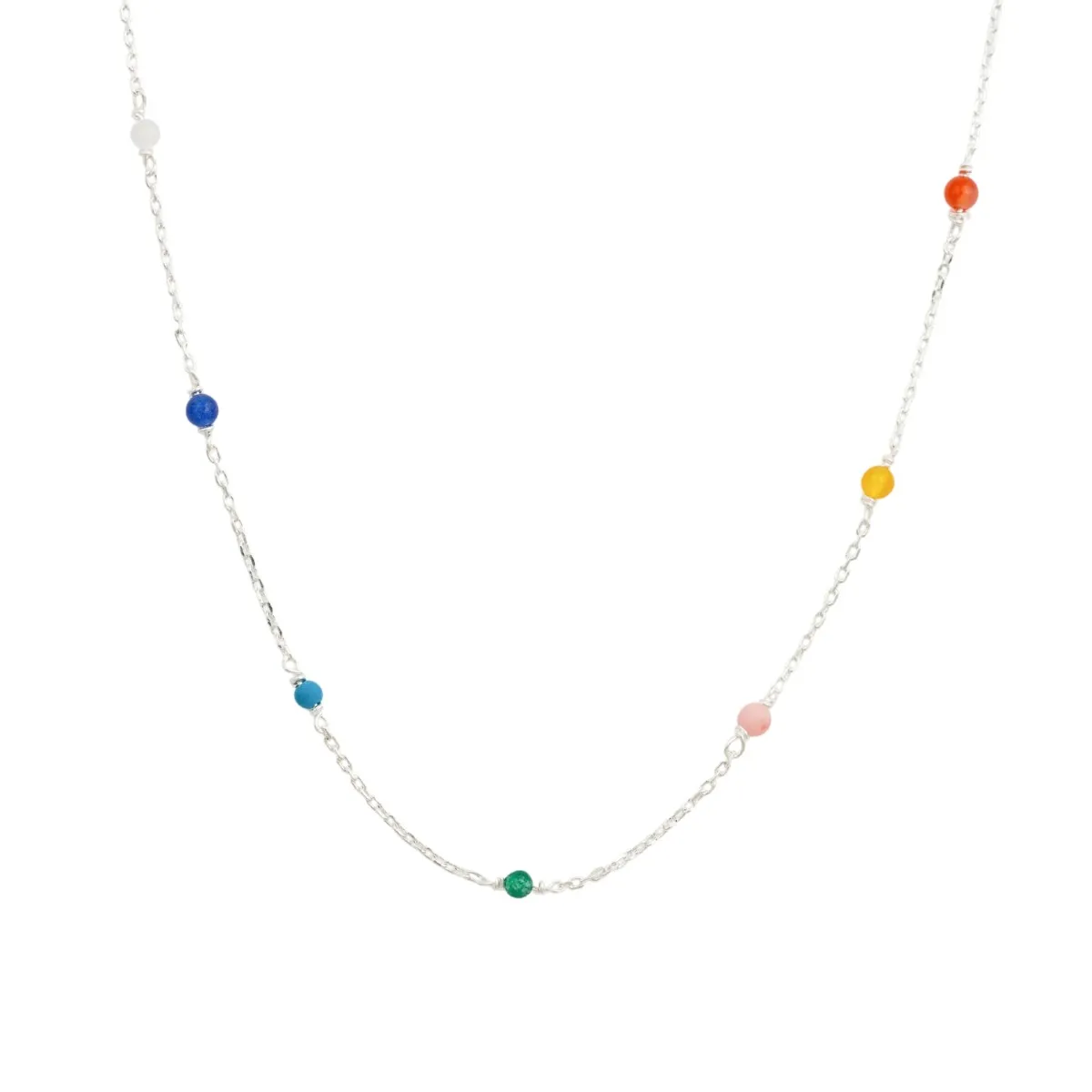 Halsband Santa Monica 42cm Multi Silver