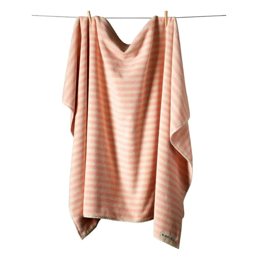 Handduk Naram 100 X 150 cm Rosa/Creme