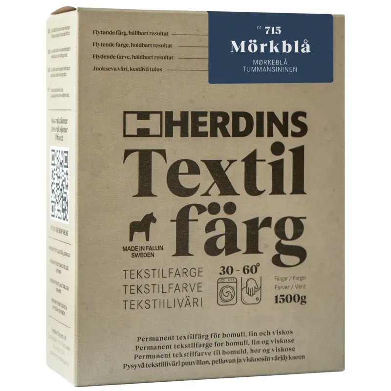 Herdins Textilfärg Natural Fibre Mörkblå