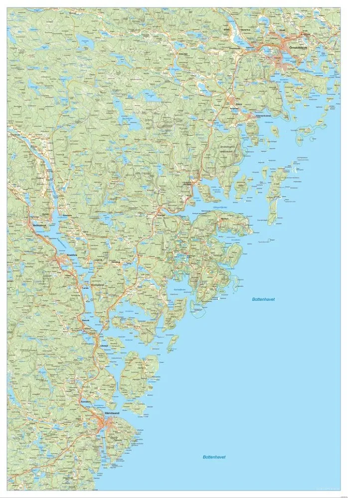 Höga Kusten väggkarta