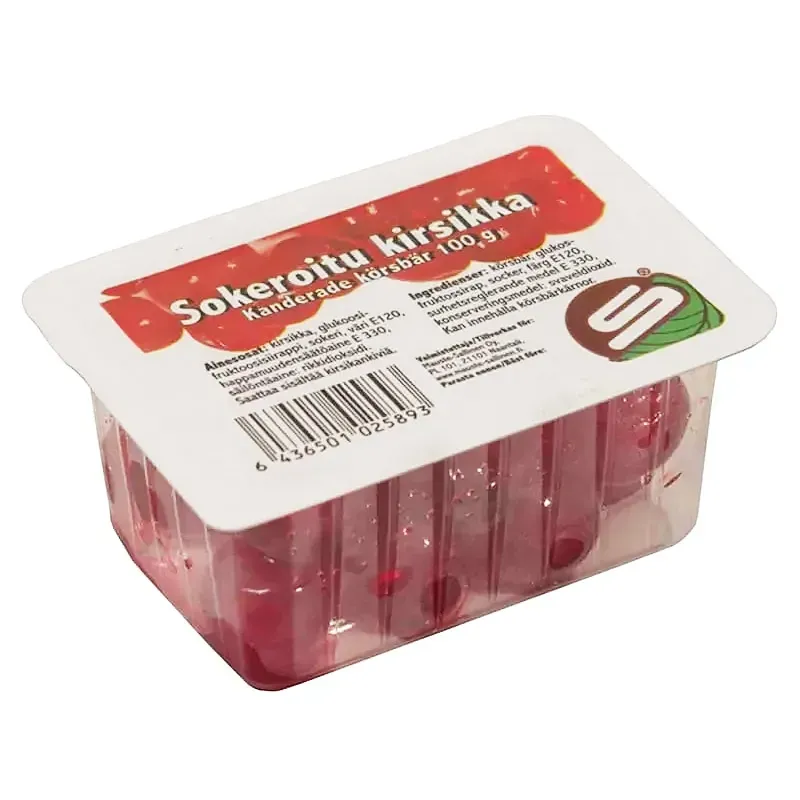 Körsbär Kanderade Röd 100 gram