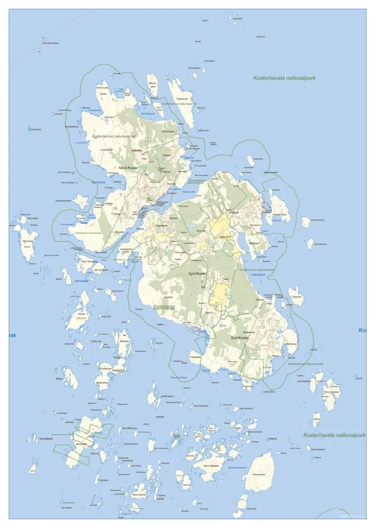 Kosteröarna väggkarta