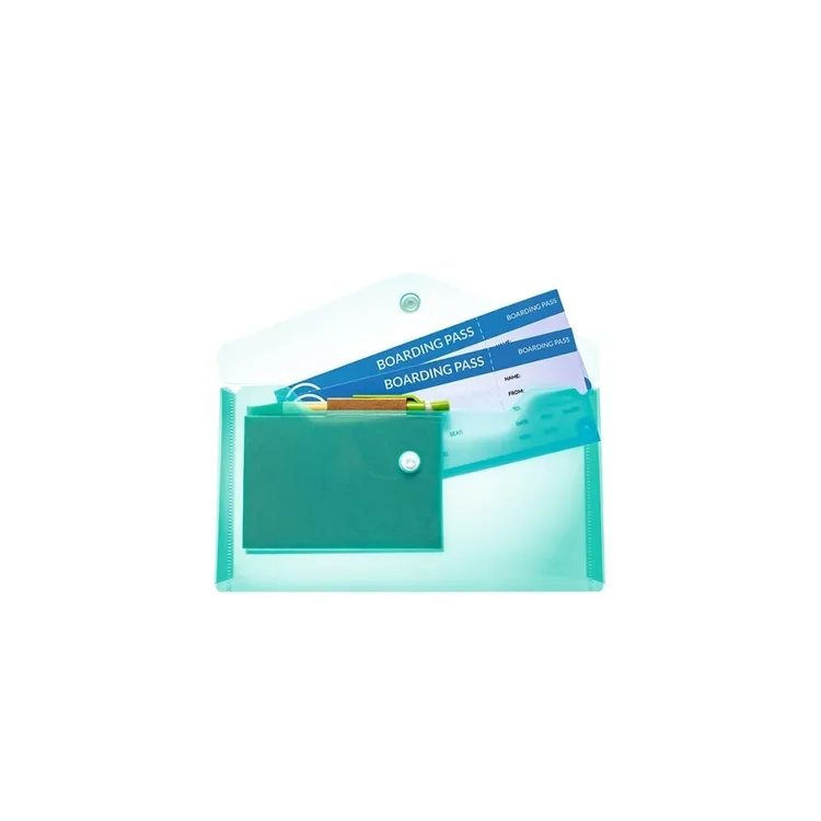 Kuvertmapp, HERMA ENVELOPE, 22 x 12 cm, Transparent Turkos