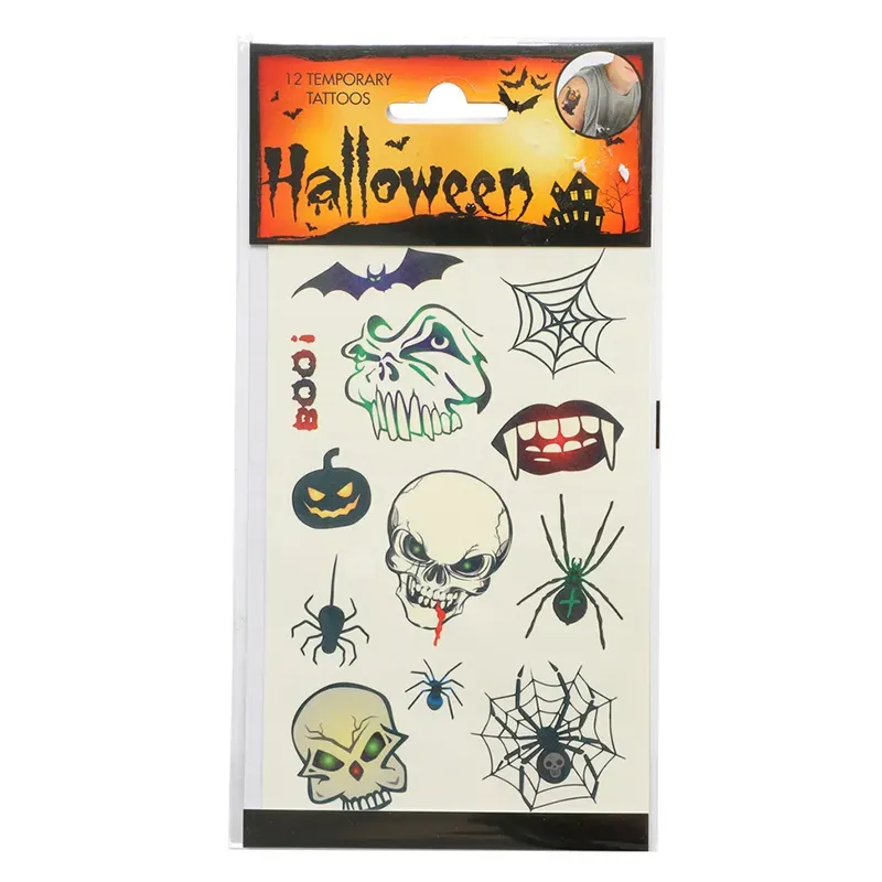 Läskiga Temporära Tatuering 12-pack