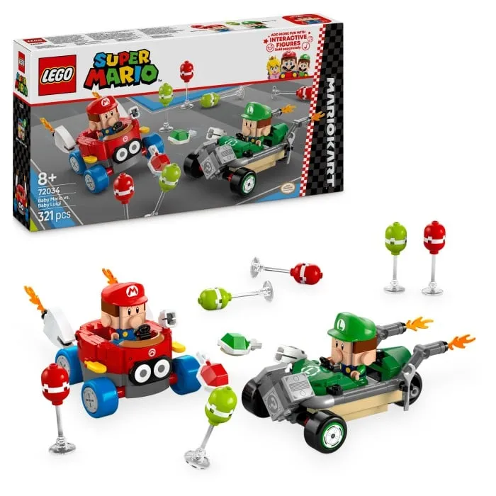 LEGO Super Mario 72034 Mario Kart – Baby Mario mot Baby Luigi