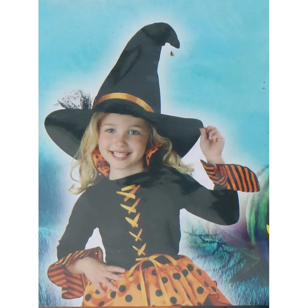 Maskeraddräkt Halloween Häxa Barn 4-6 år