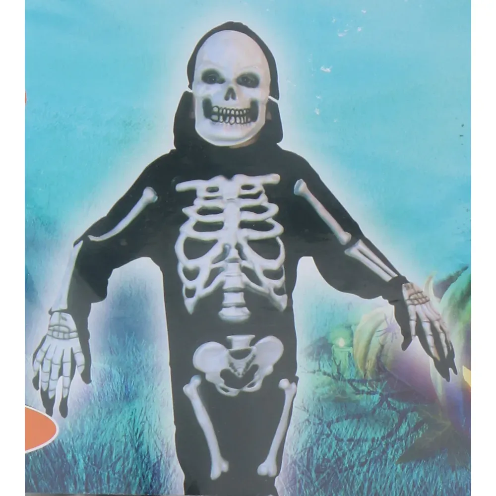 Maskeraddräkt Skelett Barn 4-6 år