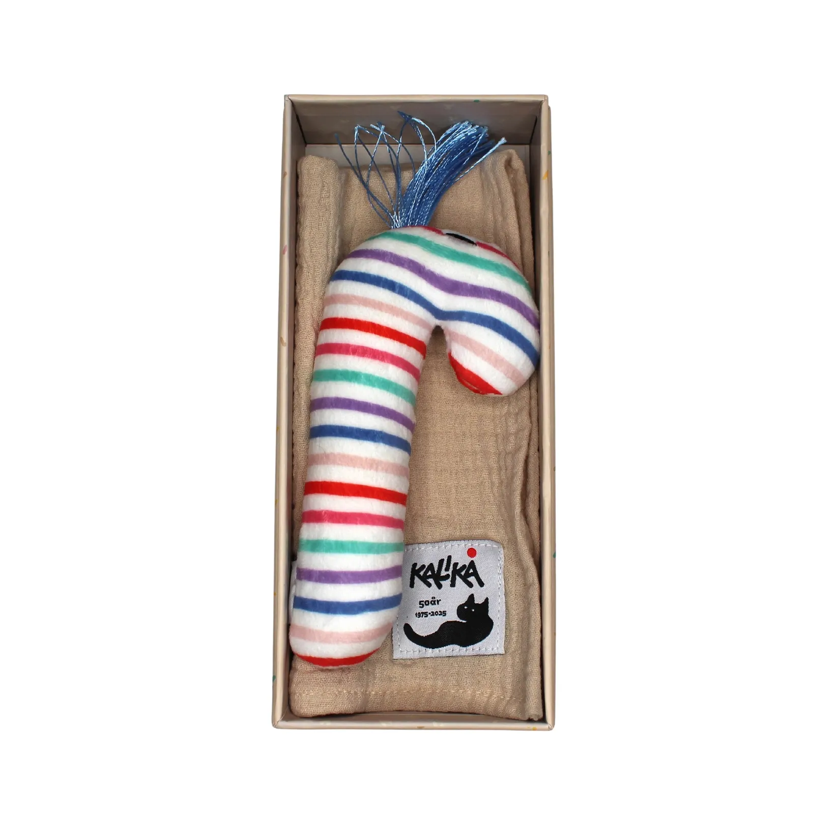 Maskskallra och Snutte Vit pastell ränder