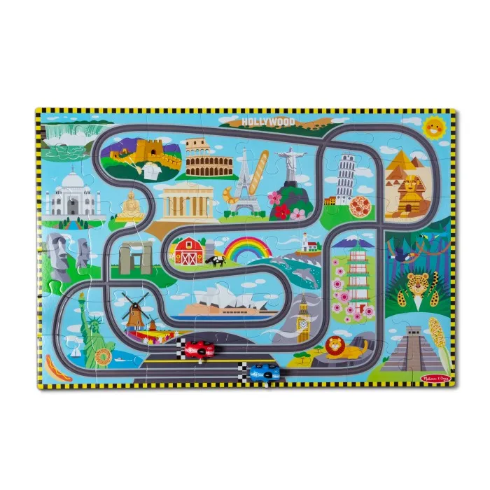 Melissa & Doug Racerbana Golvpussel