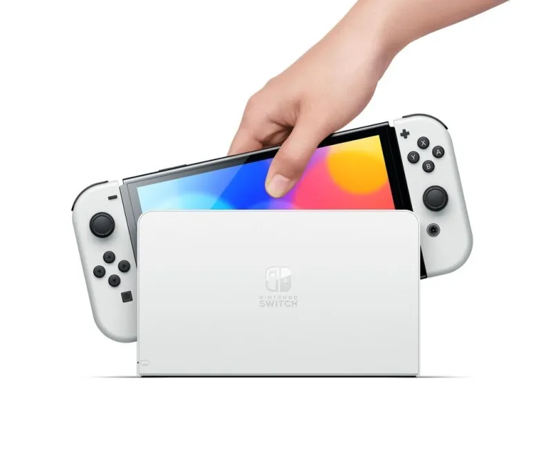 Nintendo Switch HW (OLED) med Vit Joy-Con