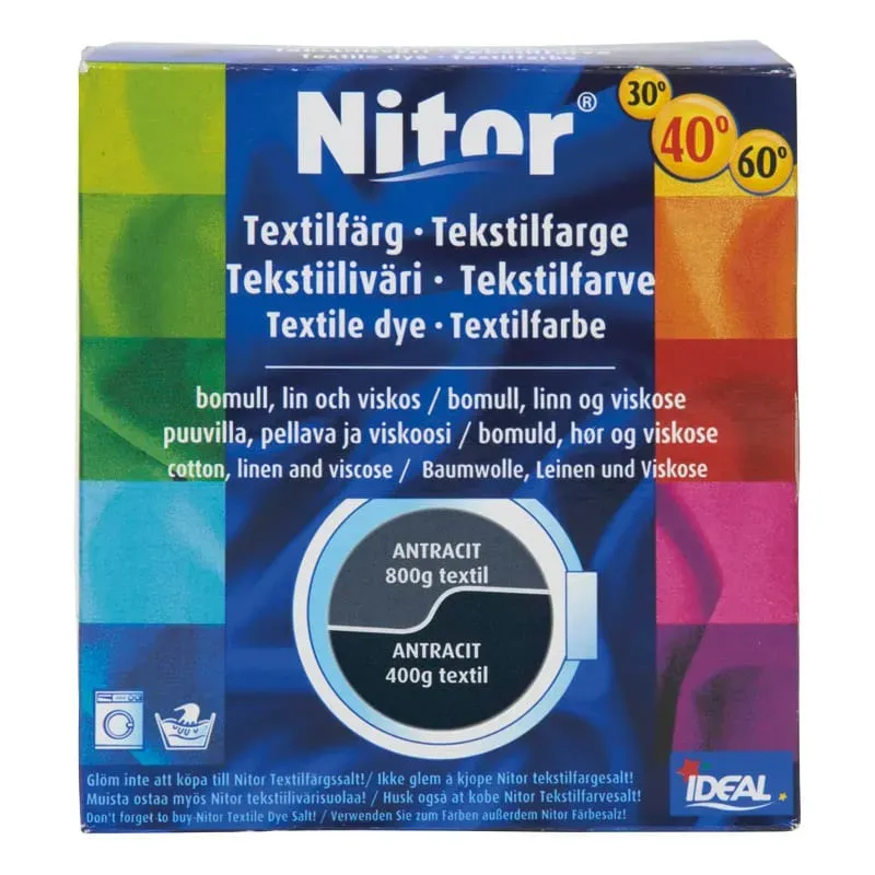 Nitor Textilfärg 66 Antracit 800 gram