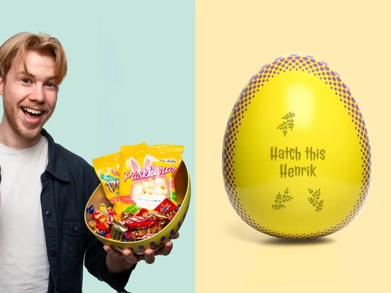 Påskägg med Gravyr & Godis - Egen Design