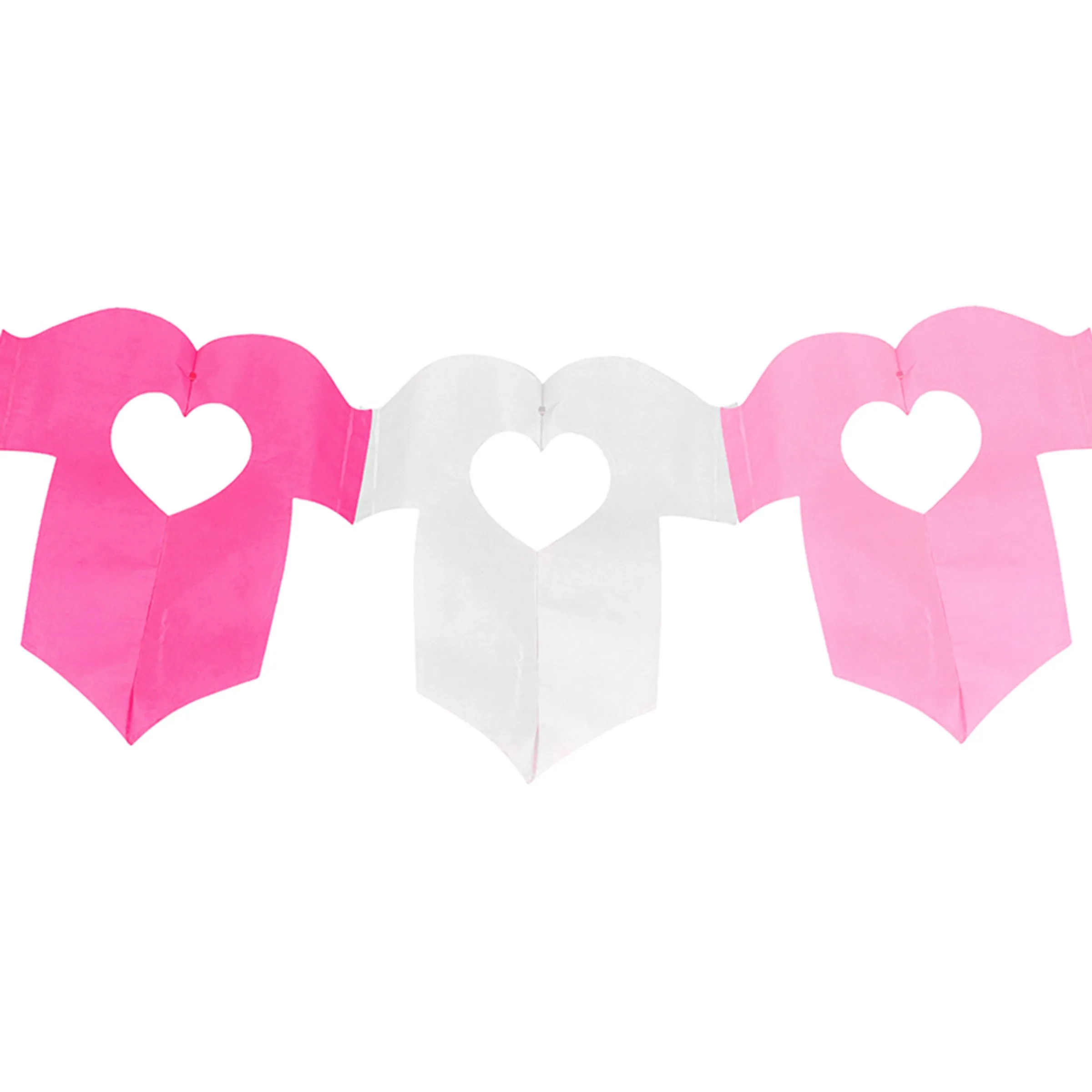 Pappersgirlang Babyshower Rosamix