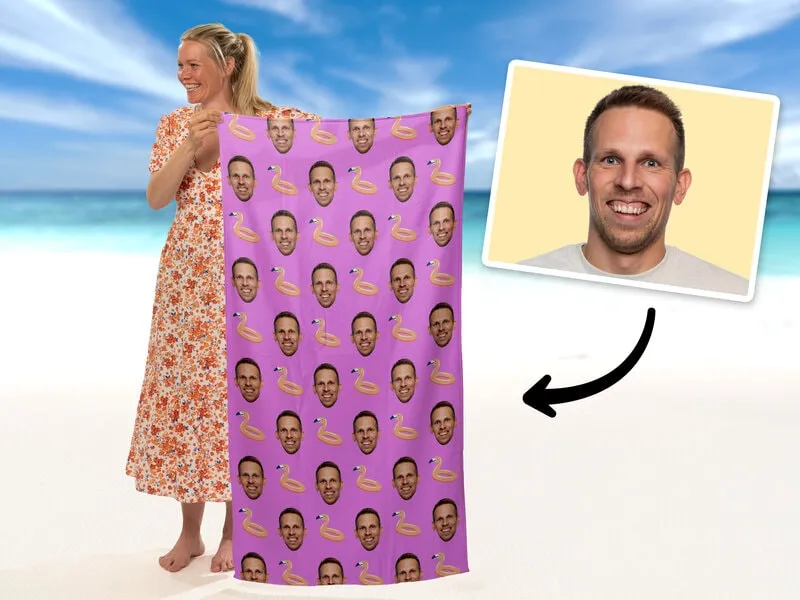 Personligt Badlakan med Foto - Sommar